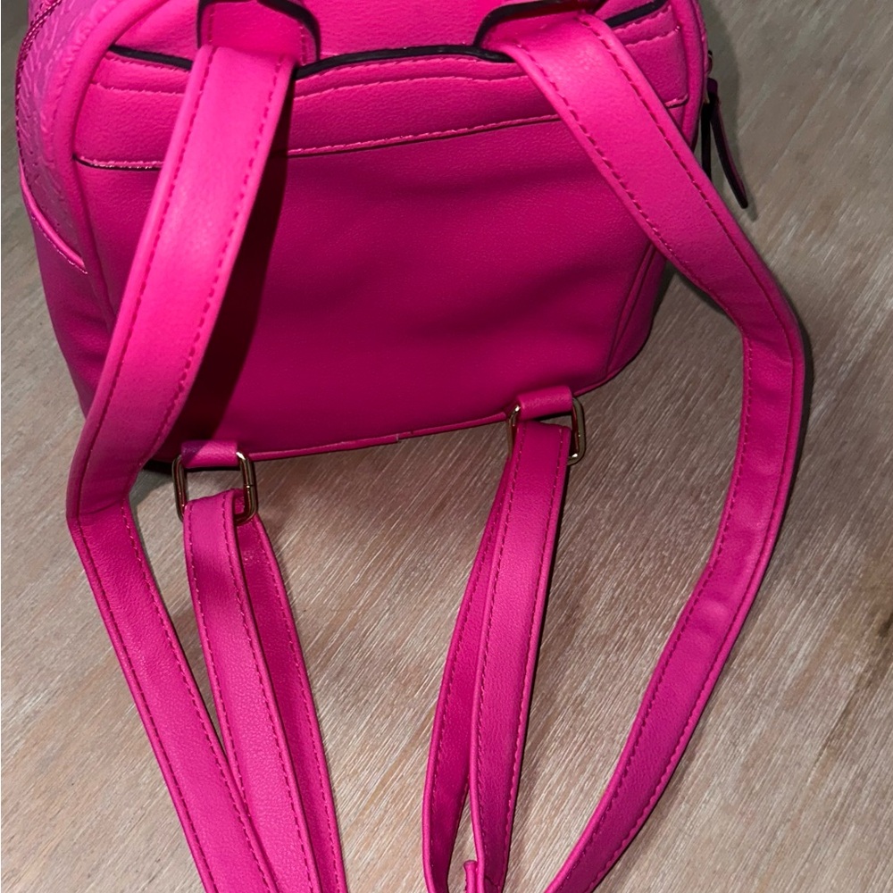 Juicy Couture Neon Pink Mini Backpack with Logo Charm - Picture 3 of 6